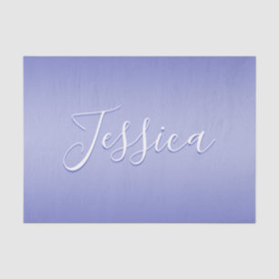 Papel De Seda Script Cursivo Editável Violeta branca e roxa