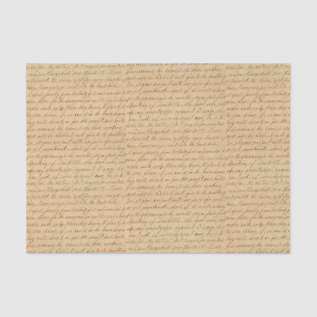 Papel De Seda Script Cursivo manuscrito (Frente )