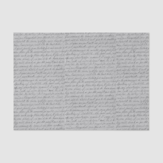 Papel De Seda Script Cursivo manuscrito (Frente )