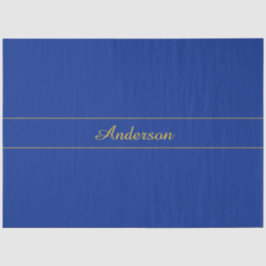 Papel De Seda Script Dourado Elegante no fundo azul Marinho