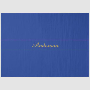 Papel De Seda Script Dourado Elegante no fundo azul Marinho