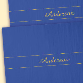 Papel De Seda Script Dourado Elegante no fundo azul Marinho