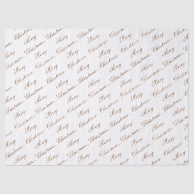 Papel De Seda Script Dourado "Feliz Natal" (Frente )