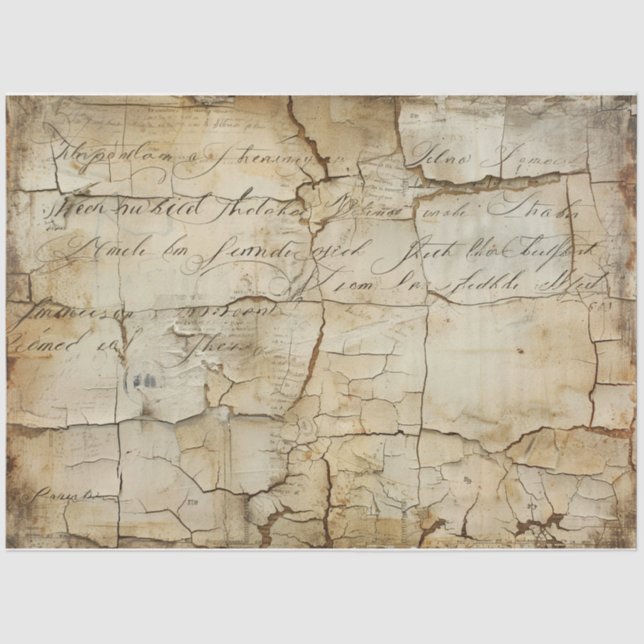 Papel De Seda Script em estalo (Frente )