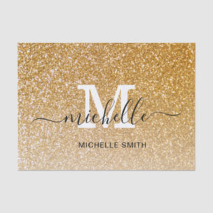 Papel De Seda Script Monograma Chic Girly Feminine Monograma Mon