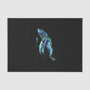 Papel De Seda Scuba Diver Humpback Baleia Nadando Presente