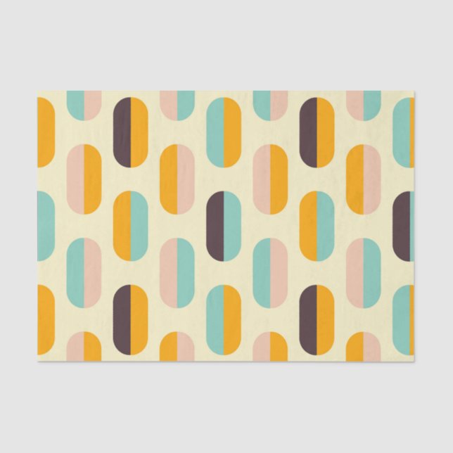Papel De Seda Seamless geometric pattern in retro vibes (Frente )