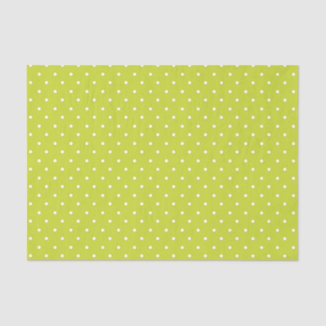 Papel De Seda Seamless pattern  bright lime polka dot pattern (Frente )