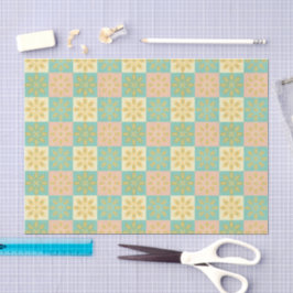 Papel De Seda Seamless pattern with geometric floral motifs