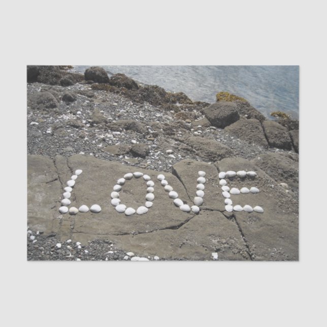 Papel De Seda Seashell Art na praia (Frente )