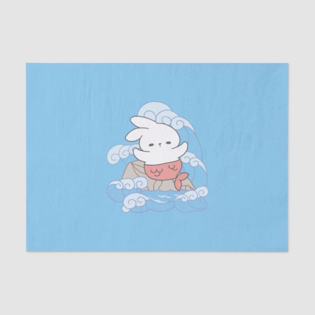 Papel De Seda Seaside Whimsy Mer-Bunny Adventure (Frente )