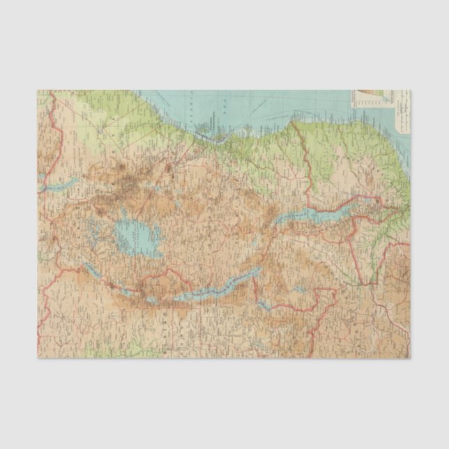 Papel De Seda Seção oriental central de África (Frente )