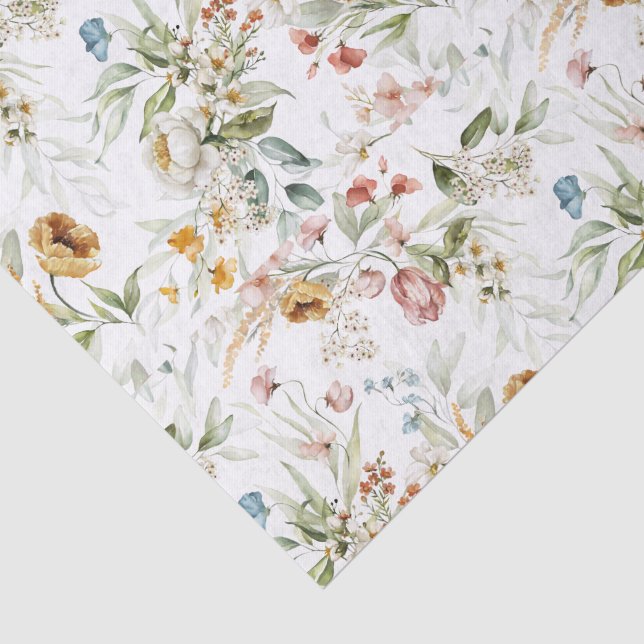 Papel de Seda Século 17 Arte Floral de Natureza Mo (Detalhes)
