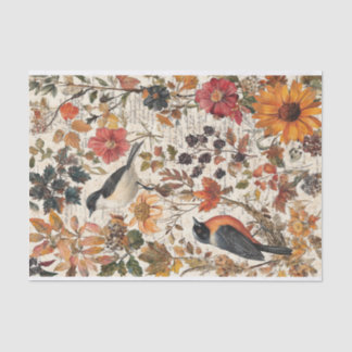 Papel De Seda Seidenpapier Decoupage Herbst Wildblumen Var02