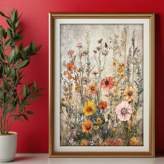 Papel De Seda Seidenpapier Decoupage Herbst Wildblumen Var05