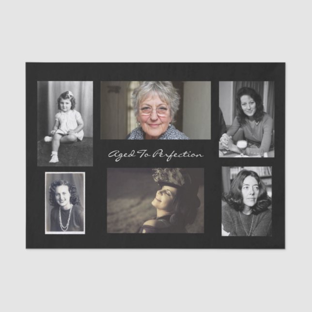 Papel De Seda Seis Fotografias Personalizadas (Frente )