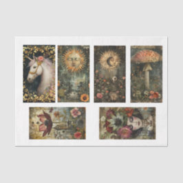 Papel De Seda Seis Imagens Decoupage Fantasia Rústica Sombria Es
