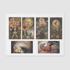 Papel De Seda Seis Imagens Decoupage Fantasia Rústica Sombria Es