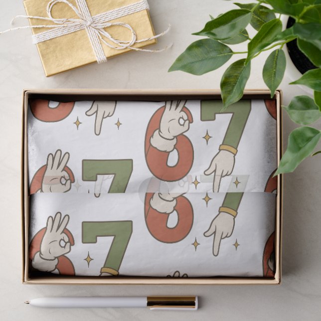 Papel De Seda Seis Sete 67 6 7 Natal Papai Noel Elfo Meme (Presente)