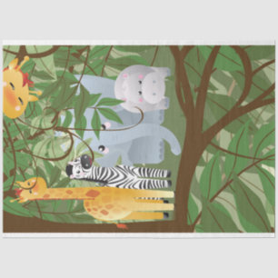 Papel De Seda Selgle Safari Crianças Decoupage 2
