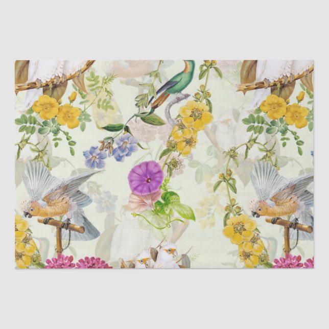 Papel De Seda Selva de Cockatoo Vintage 3 (Frente )