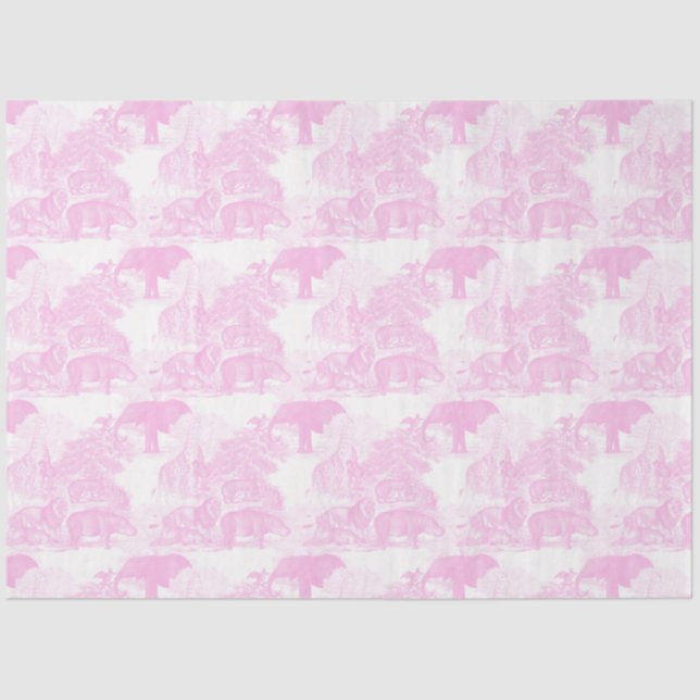 Papel De Seda Selva de Toile Rosa Safari Chinoiserie (Frente )