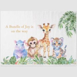 Papel De Seda Selva Tropical Animais