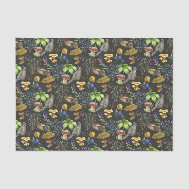 Papel De Seda Selvagens, Cogumelos Selvagens e Natureza das Cere (Frente )