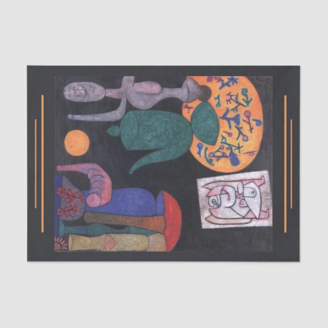 Papel De Seda Sem título (Vida estática) por Paul Klee, Abstrato (Frente )