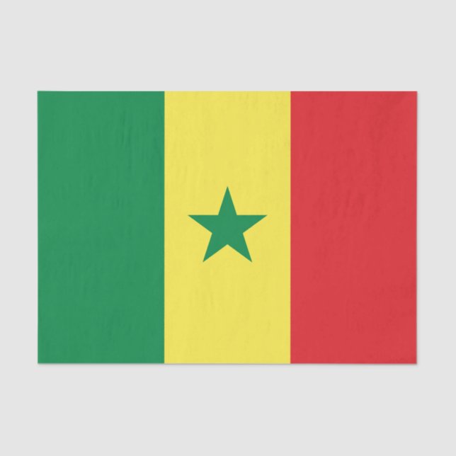 Papel De Seda Senegal Flag (Frente )