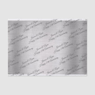Papel De Seda Senha de Cinza de Nomes/Anos de 25 Feliz