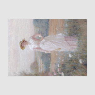 Papel De Seda senhora num campo de flores de Frederick Dielman