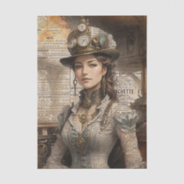 Papel De Seda Senhora Steampunk, Mulher Vitoriana Ephemera