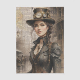 Papel De Seda Senhora Steampunk, Mulher Vitoriana Ephemera