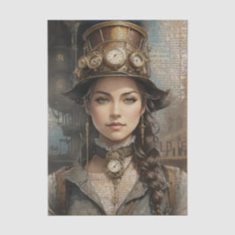 Papel De Seda Senhora Steampunk, Mulher Vitoriana Ephemera