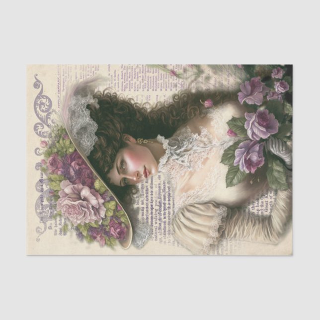 Papel De Seda Senhora Victoriana (Frente )
