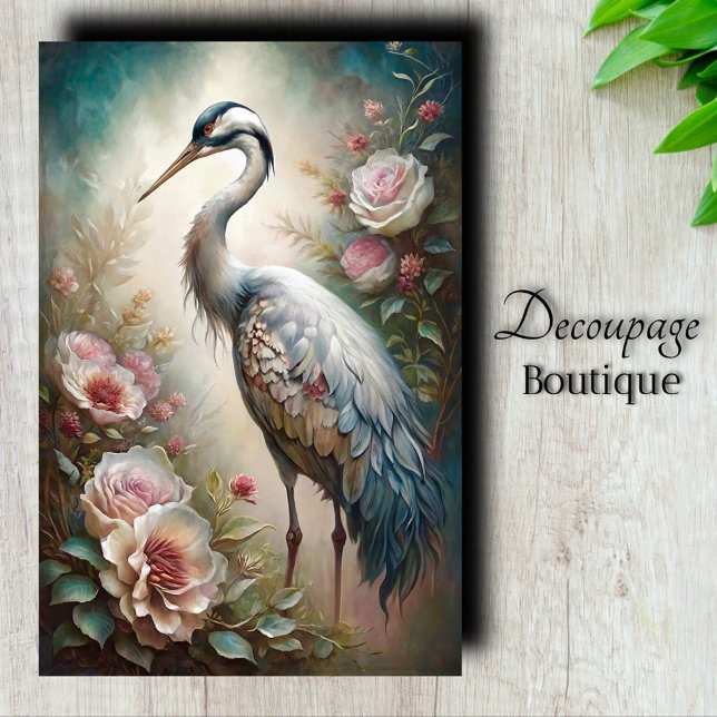 Papel De Seda Sentinela de Jardim Decoupage (Garden Sentinel Decoupage Tissue Paper)