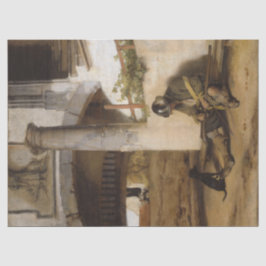 Papel De Seda Sentinela guardando um portão com seu cachorro de 