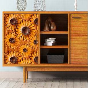 Papel De Seda Separação das bolhas de girassol de couro