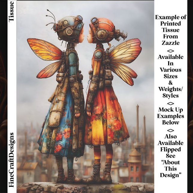 Papel De Seda Separação das Fadas Estampadas Cónicas Coloutas EK (Criador carregado)