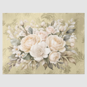 Papel De Seda Separação de Buquês Florais Pastel Watercolor