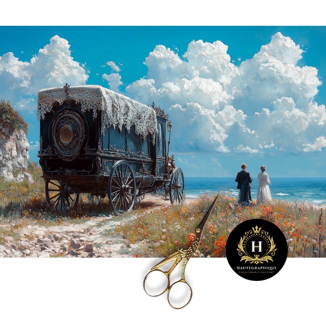 Papel De Seda Separação de Carruagem Funeral do Serviço Memorial (Criador carregado)