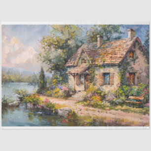 Papel De Seda Separação de Cottage Cottagecore de Algodão Sazio