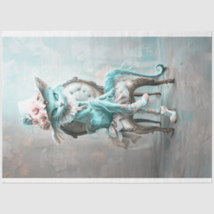 Papel De Seda Separação de Gatos De Olhos Azuis, De Chá, De Cére