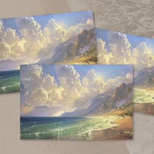 Papel De Seda Separação de Paisagem de Paisagem Sunset de Praia