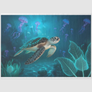 Papel De Seda Separação de Tartarugas do Mar e Água Doce
