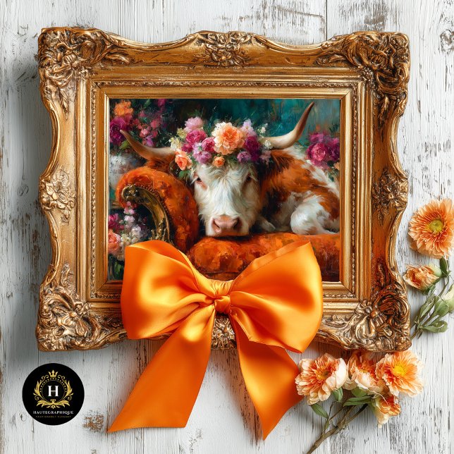 Papel De Seda Separação de Vaca Floral de Orange Chaise (Criador carregado)