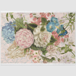 Papel De Seda Separação do buquê rosa-floral