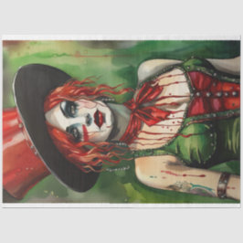 Papel De Seda Separação do Líder do Anel do Circo Verde e Vermel