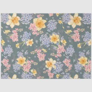 Papel De Seda Separação floral de coloração